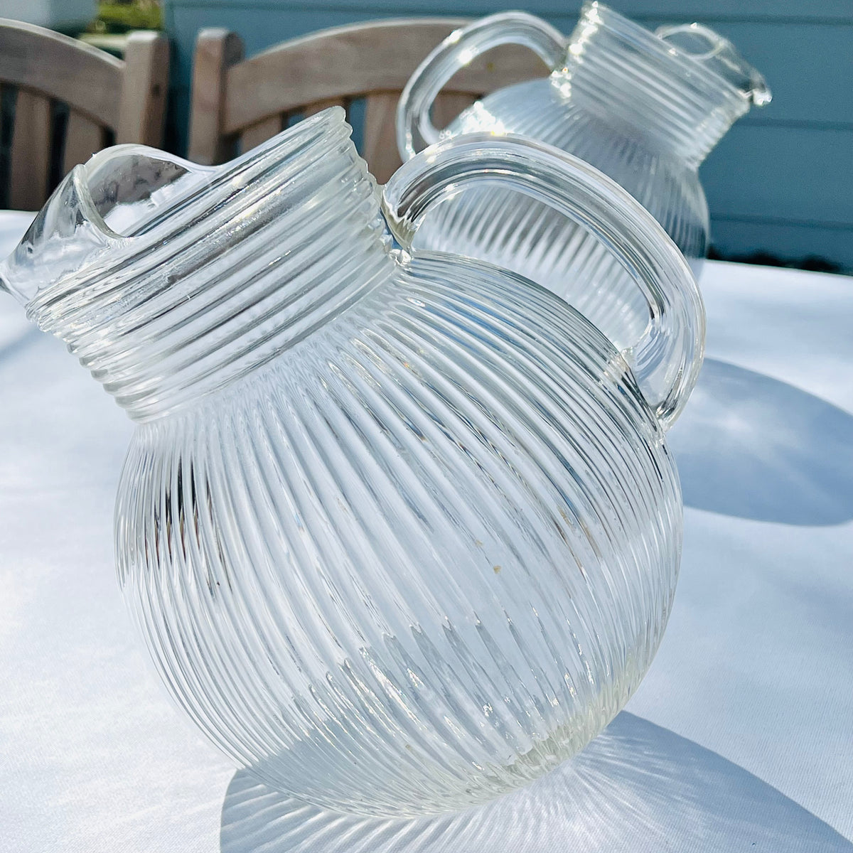 Vintage Hazel Atlas Ball Pitcher - 1930's Depression Glass - Mid